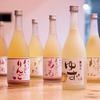 梅酒　ゆず酒　りんご酒　もも酒　れもん酒　パイン酒