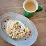 kirinの木 - バナナパンケーキ＆ごぼう茶ソイラテ