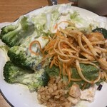 シズラー - サラダにミートソースと見えにくいですがチーズドリア