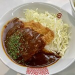 Menya Takumi - ミニデミカツ丼（セットで+385円税込）。岡山名物。デミソースが甘くて美味しい一杯。