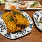 とり吉 - 季節では無いがトウモロコシの唐揚げ　旨し！