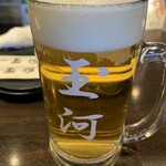 旬菜炭焼 玉河 - ハッピーアワーの半額モルツで乾杯