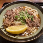 手打ちうどん つるや - 『肉ぶっかけうどん（冷・小）』510円