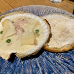 Sakanakoubou Toshimaya - 帆立貝とタケノコの包み焼き