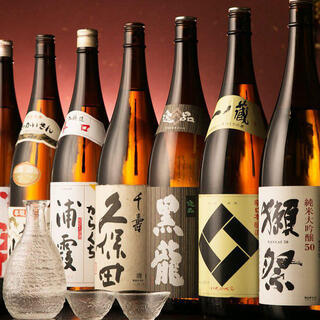 A rich lineup of authentic shochu and sake from all over the country♪