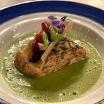 トゥールダルジャン 東京 - 舌平目のカルディナル　ジャガイモのラグーとマテ貝のペルシヤード