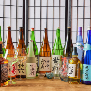 全国津々浦々の銘酒を揃えております。こだわりの日本酒・焼酎