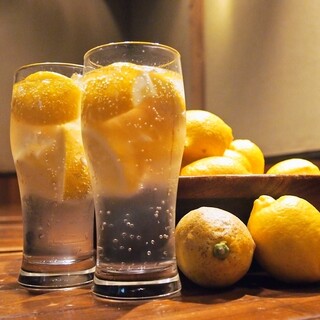 히로시마현산 무농약 레몬【레몬 사워·하이볼】