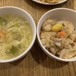 Keisen - いろどりランチ　スープ、ご飯
