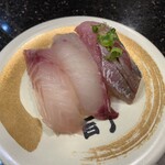 独楽寿司 - イサキ、黒鯛、アジ