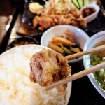 ろっぢ 焼鳥店 - 「鶏からあげ定食」③