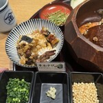 鰻 炭焼 ひつまぶし 美濃金 - お茶碗にわけて