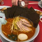 ラーメン 山岡家 - 辛子味噌ネギチャーシュー麺 大辛 玉子追加