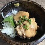 Boiled tonpon (boiled pork feet with ponzu sauce)