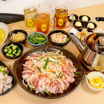 Yakimushinabe Dining Oumei - ≪各種飲み会に≫嚶鳴名物！やかん焼きと陶板焼きが一度に味わえるコース料理