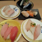 Minamibousou Yamato Sushi - まぐろ3貫　鮮魚3貫　青魚3貫　活貝3貫　地魚3貫
