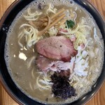 自家製麺 公園前 - 豚骨煮干しラーメン
