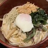 稲庭うどんとめし 金子半之助 - 稲庭うどん(冷ぶっかけの薬味乗せ後)