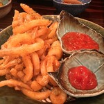 炭火 縁鶏 - 沖縄カーリーフライ