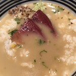 つじ半 アークヒルズ店 - 刺身を2切残して鯛だしにして味変