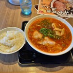 麺処　森元 - 旨辛ラーメン935円＆ライス110円