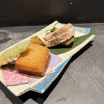 九州料理二代目もつ鍋わたり - ハトシと六白黒豚