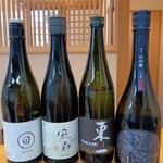 食道 かわち - 日本酒は豊富に揃えています。