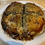 Okonomiyaki Teppanyaki Fuwa - 肉玉そばイカ天入り（中細麺）　１１００円