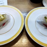 Kappa sushi - 活〆真鯛バジル塩レモン×２皿