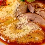 太陽のトマト麺 - 鳥チャーシュー、味玉トッピング