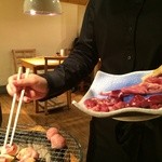 吹上庵 - 焼物は付きっきり焼いてくれます。食べ頃に焼けたところで頂きます。これまた旨い!!