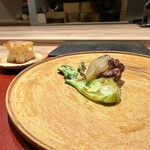 パルコ フィエラ - 蝦夷鹿のタルタルステーキ＆ミニチンゲンサイの炭焼き、マルメラータ（余市産リンゴのジャム）