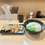 宗 - かしわ天ぶっかけ 800円＋うどん特盛 250円