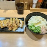 宗 - かしわ天ぶっかけ 800円＋うどん特盛 250円