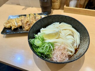 Mune - かしわ天ぶっかけ 800円＋うどん特盛 250円