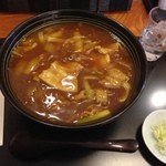 田中庵 - カレー南蛮。何故だろう、ここのカレーは中毒性あり。また行くでしょう！