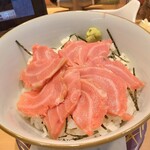 Totoyamichi - まぐろ頭肉丼天ぷらセット♪@\968円