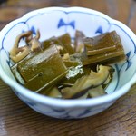 2014/1　お通し　昆布と椎茸の煮物