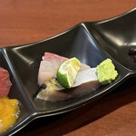 酒肴場 屯 - ヒラマサ、〆さば