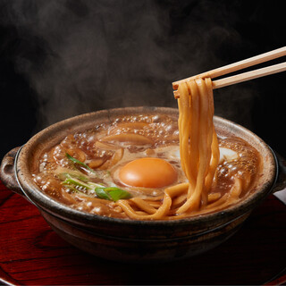 Our store-exclusive menu: "Miso-stewed udon" made using traditional techniques