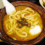 大阪鶴橋カレーうどん　ニュー鶴橋　 - カレーうどん　温玉のせ