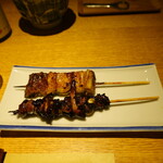 一二三本店 - 地焼き（短冊) はお代わりしたい. と肝焼き.