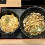 Yudetarou - 揚げ鶏親子丼セット ¥780