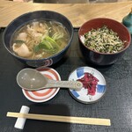 そば打ち 松林 - 鳥なんばと野沢菜じゃこご飯(1,200円)