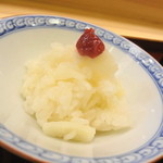 味 ふくしま - お弁当に添えて　　ご飯はゆり根ご飯に練り梅を載せて