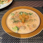 ラ・フーガ - 雲丹とホタテのクリームスパゲッティ