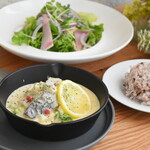 Spanish mackerel simmered in lemon cream