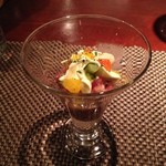 コントワール ミサゴ - 鮪のタルタル　葱のエスプーマソース　2014-2