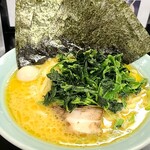 萬来亭 - ラーメン　ノリレンソウ硬め多め