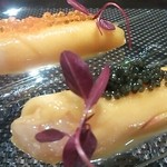 レストラン ラ・フロレゾン・ドゥ・タケウチ - 2014年1月 牡丹海老の料理